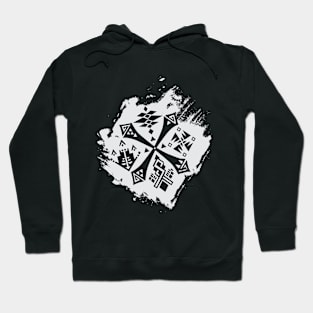 Guild Hunters Crest Splash WHITE Hoodie